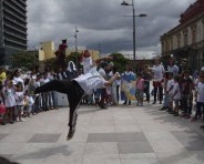 Las familias disfrutaron de arte urbano.